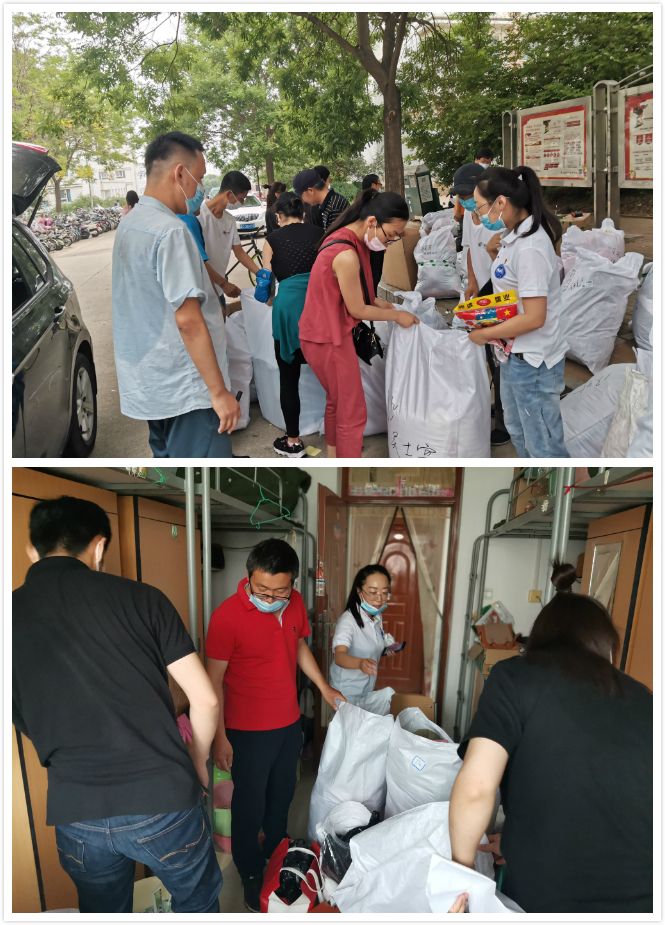 老师们整理行李准备邮寄
